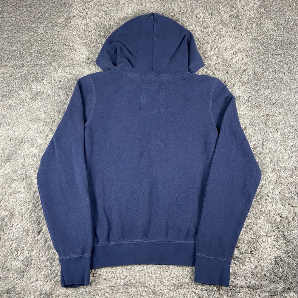 Vintage Aeropostale Hoodie Women L Blue Ath NYC 1987 Pullover Sweatshirt Y2K - Picture 6 of 7